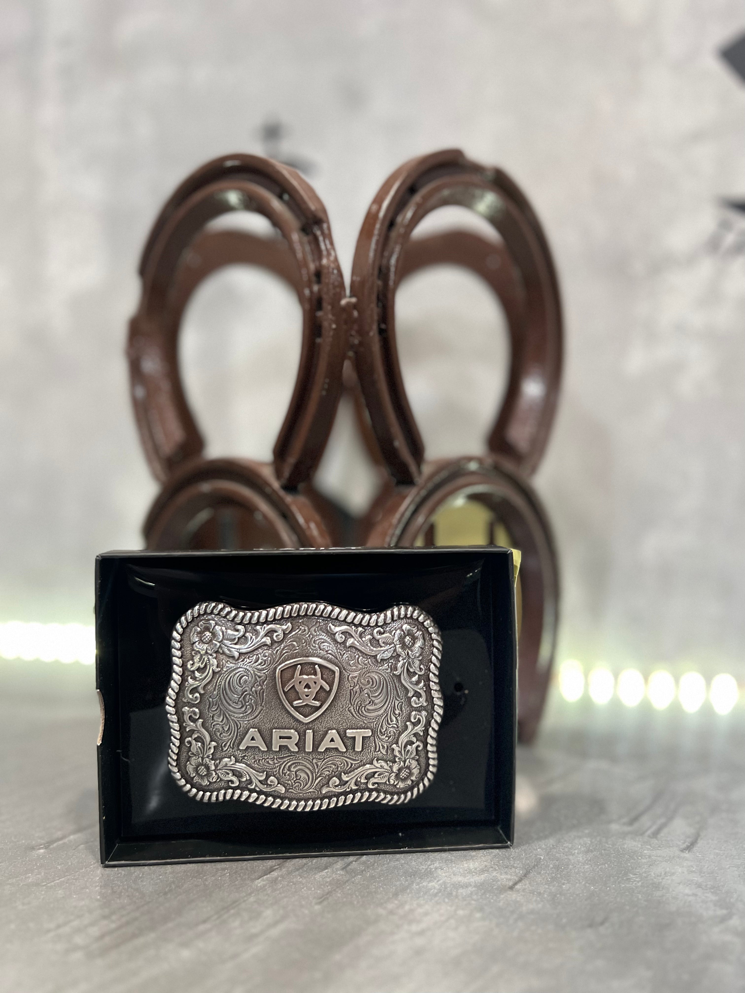 Ariat Youth Belt Buckle Rectangle Rope Edge