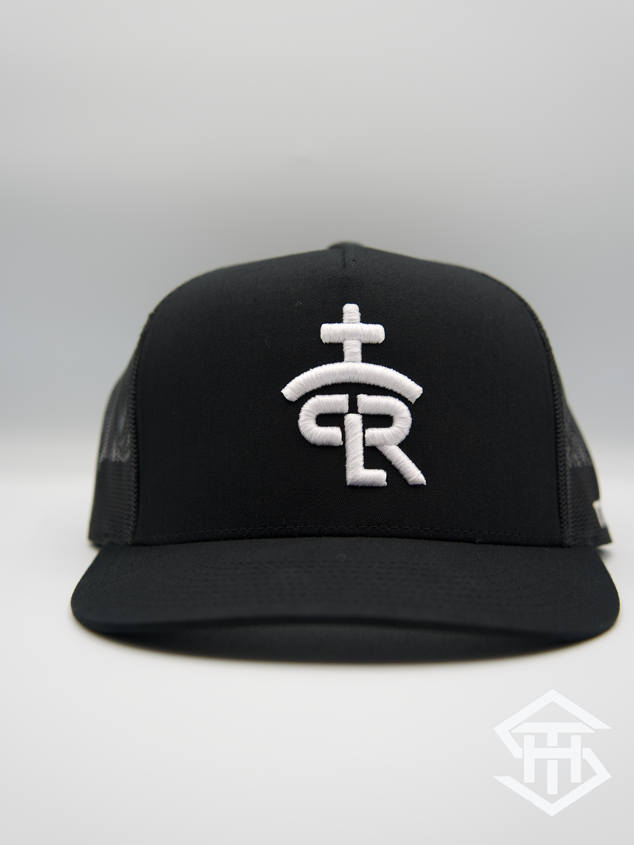 RLP Black/White Logo Flatbill Snapback