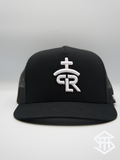 RLP Black/White Logo Flatbill Snapback