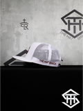THS SnapBack 16 White & Burgundy Logo Flatbill Snapback