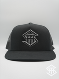 THS Black/White Logo 2 Flatbill Snapback