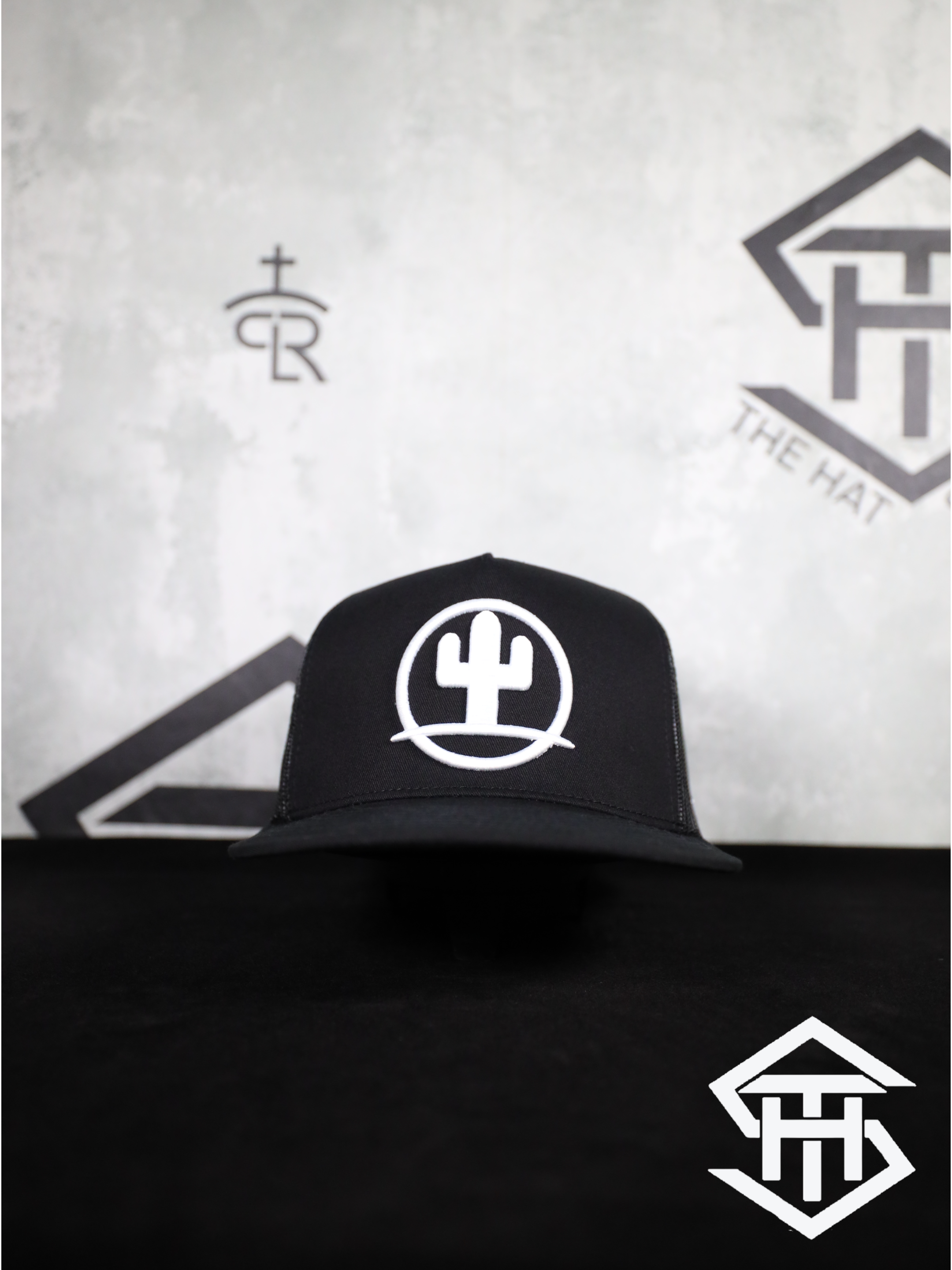 THS Cactus Black/White FlatBill SnapBack