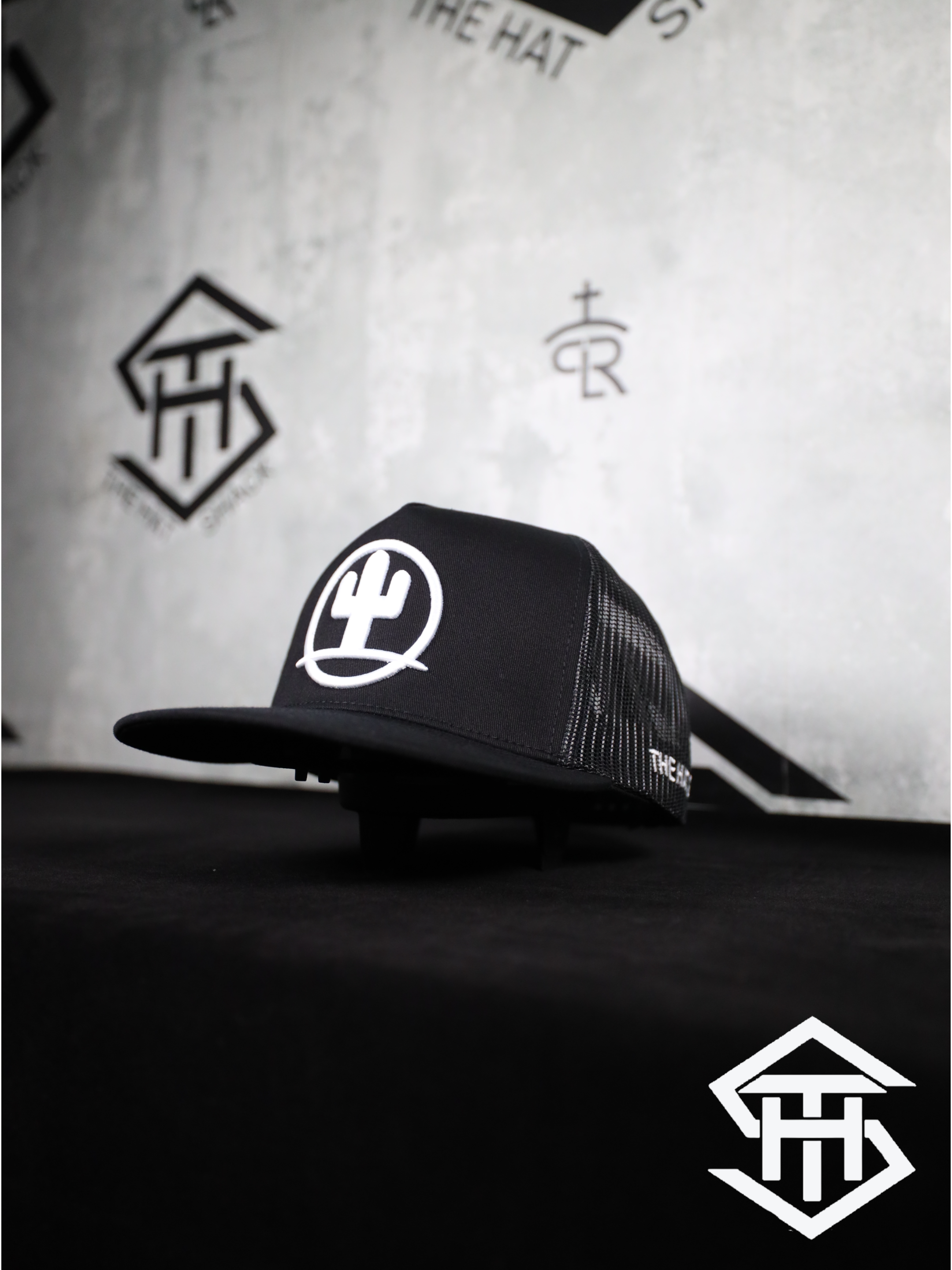 THS Cactus Black/White FlatBill SnapBack