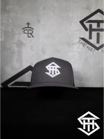 THS White / Charcoal Logo Flatbill Snapback