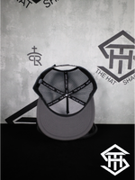 THS White / Charcoal Logo Flatbill Snapback