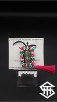 AH Emerald Green / Pink Virgencita Single - Sided  Escapulario