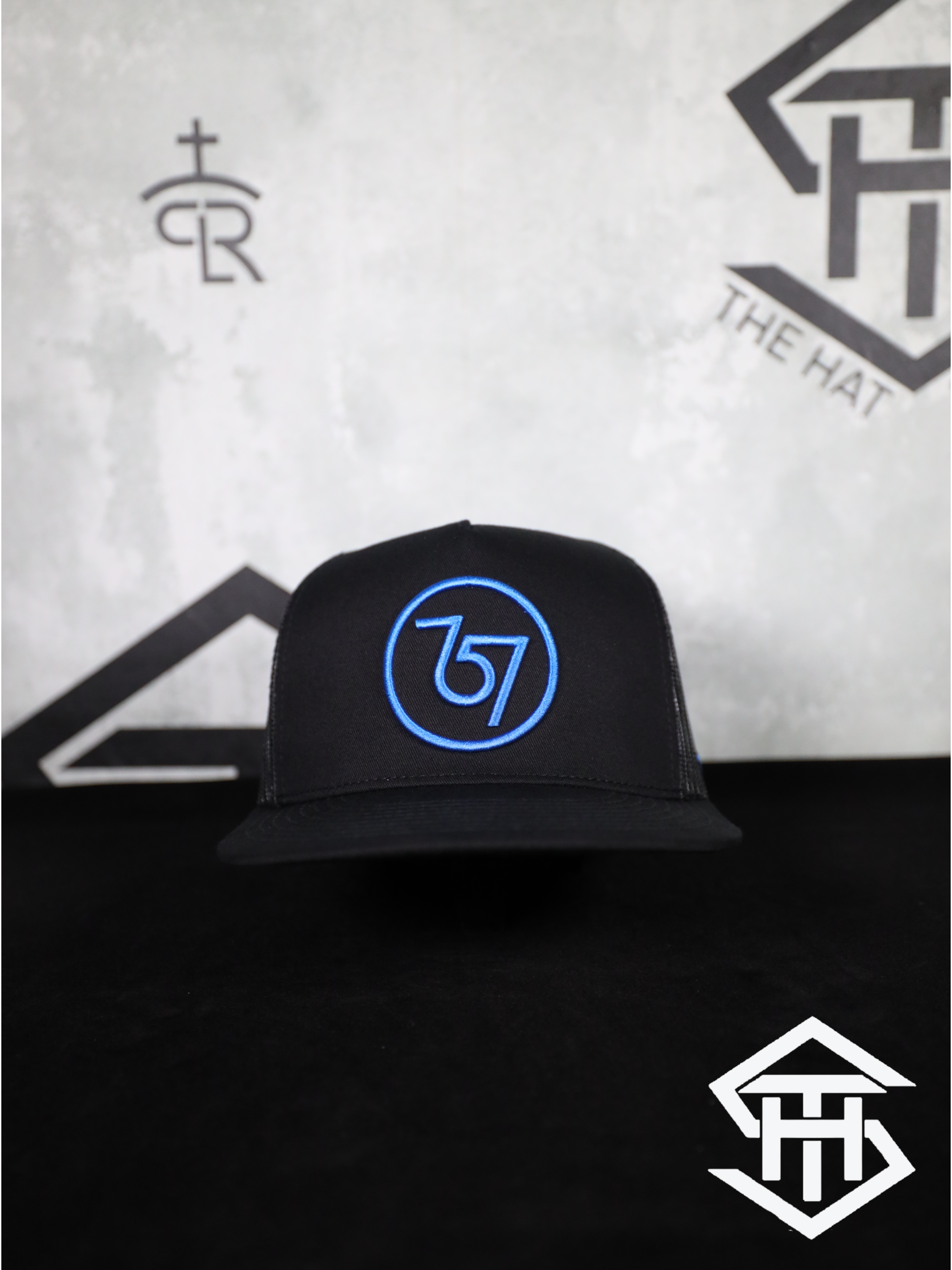 757 Blue/Black Logo Flatbill Snapback