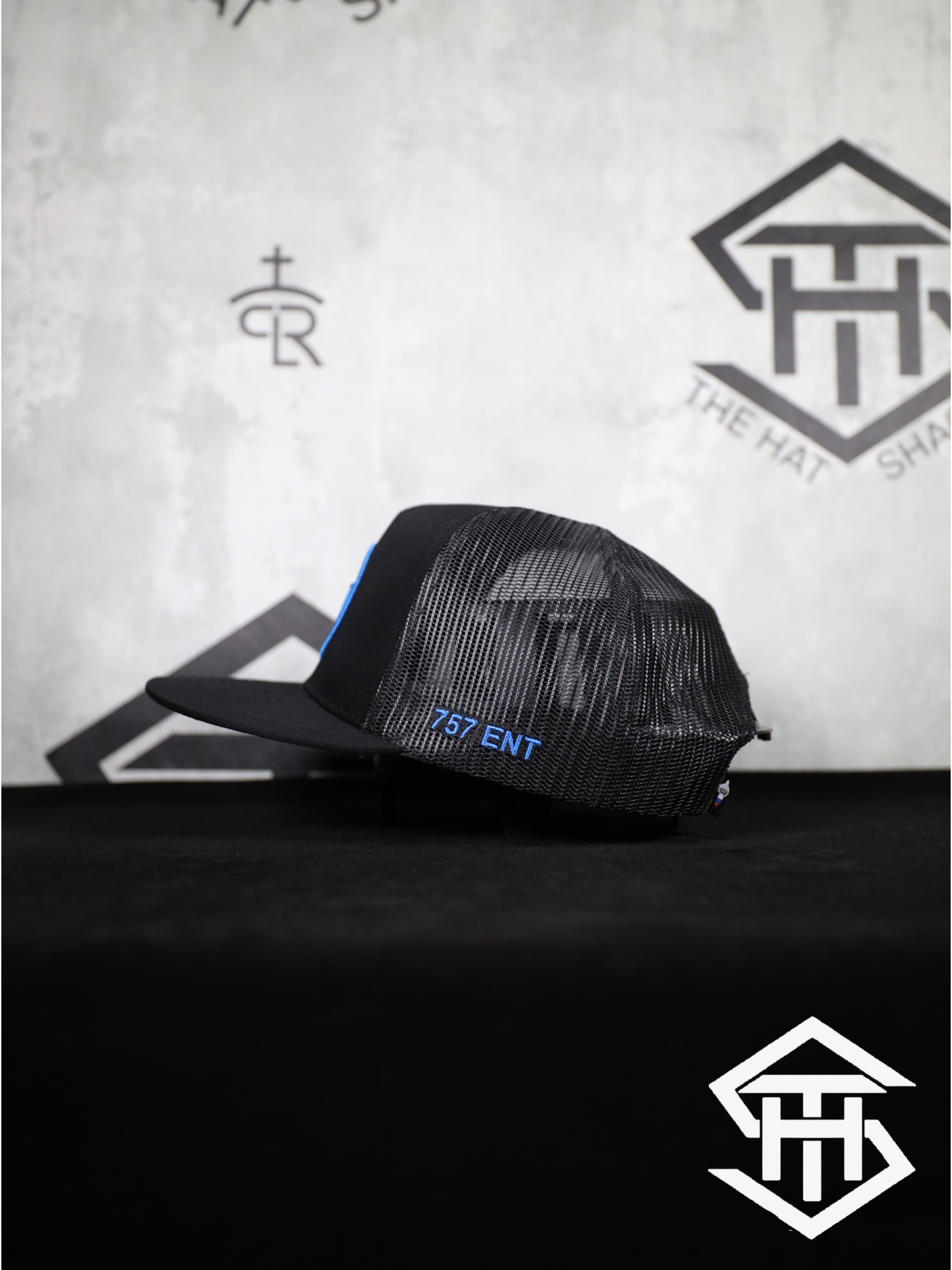 757 Blue/Black Logo Flatbill Snapback