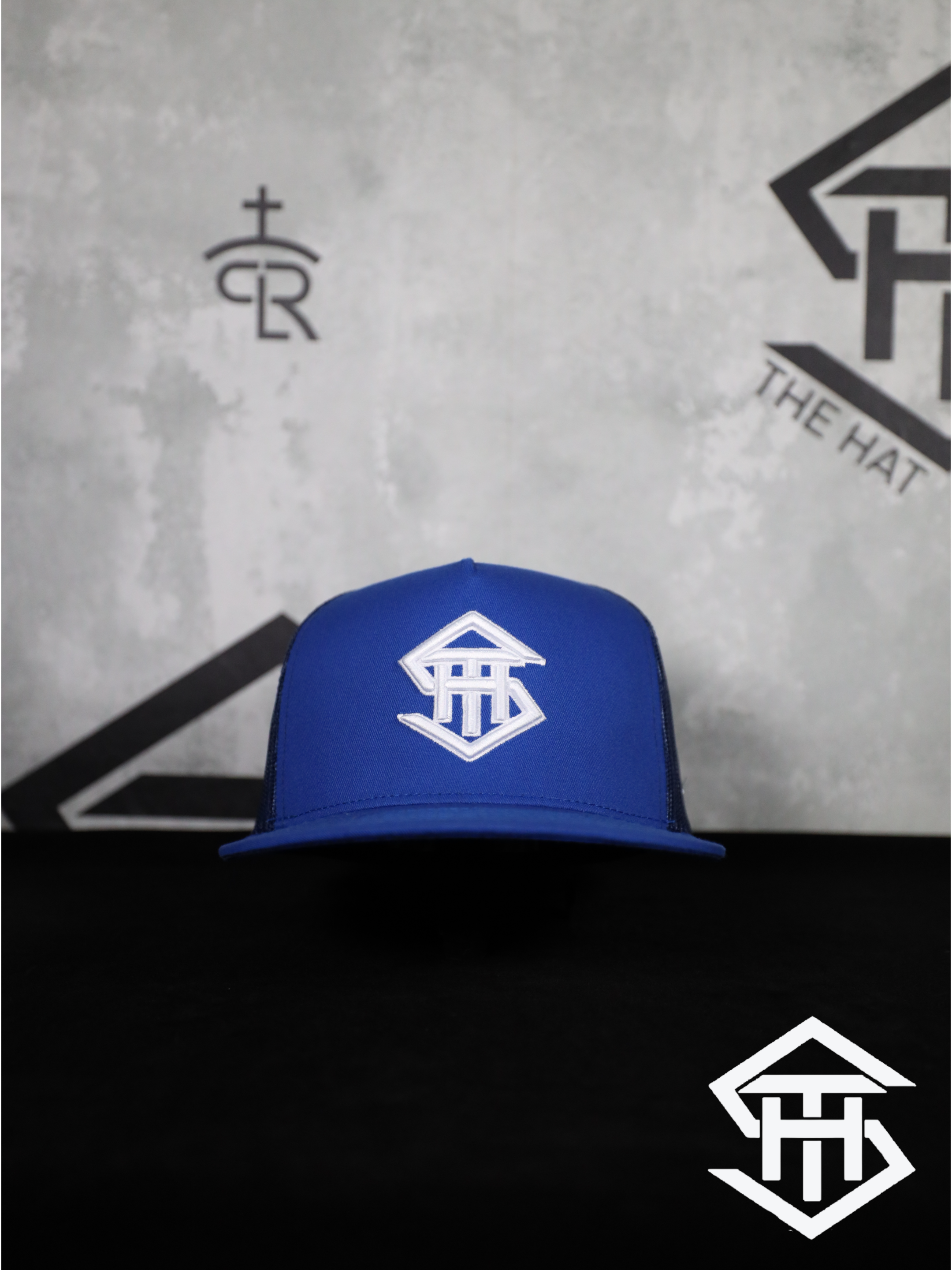 THS " White / Blue " Logo Flatbill Snapback