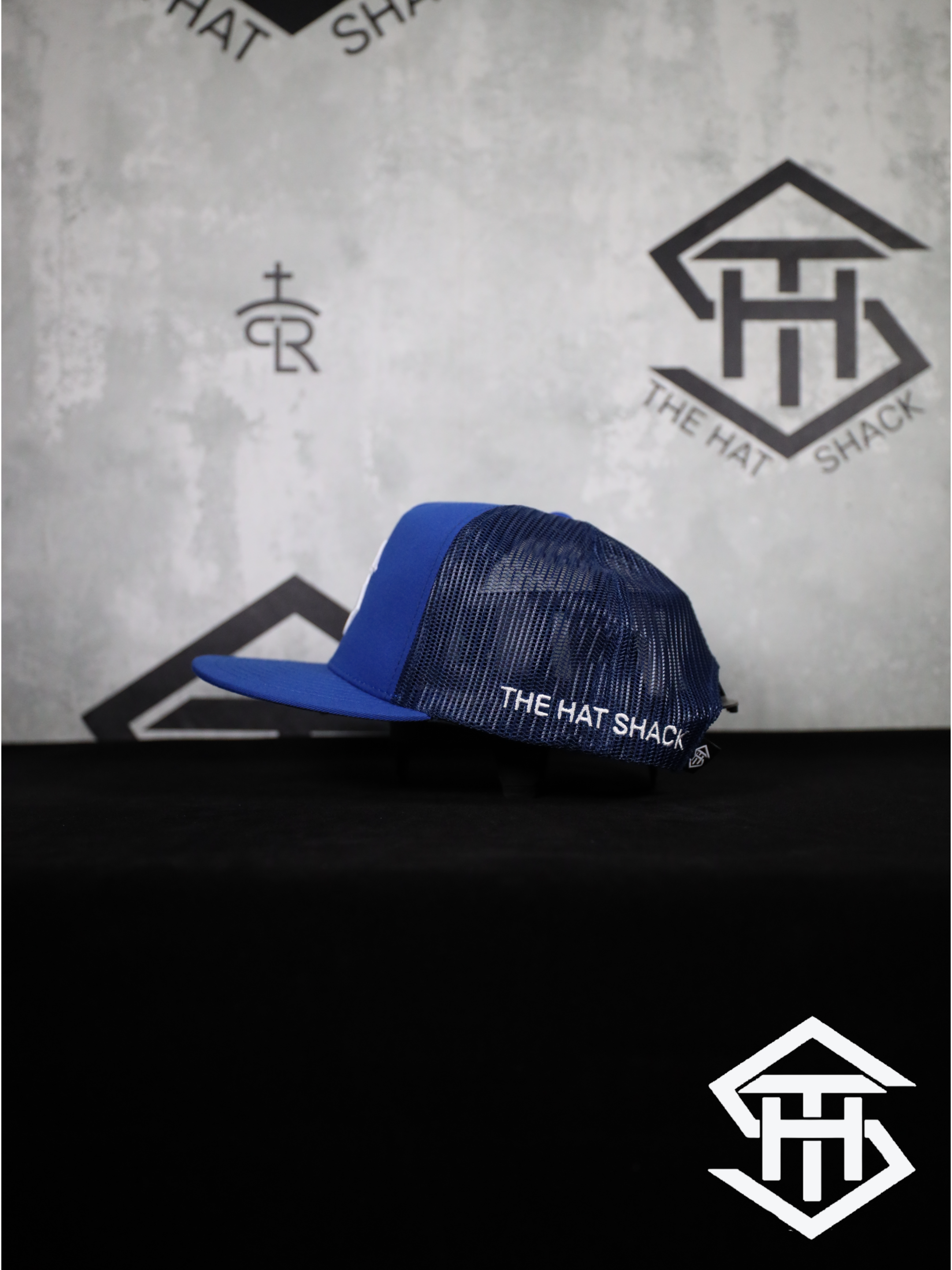 THS " White / Blue " Logo Flatbill Snapback
