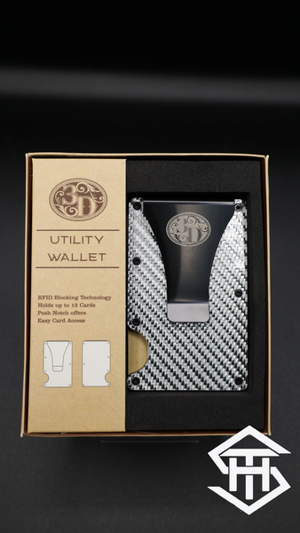 3D Utility Wallet " Carbon Silver "