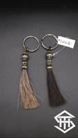 Horse Hair Key Chain " Metal Buds "