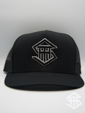 THS Black/White Logo 2 Flatbill Snapback