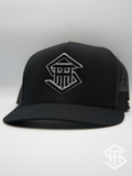 THS Black/White Logo 2 Flatbill Snapback