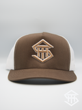 THS Brown / White Logo 2 Flatbill Snapback