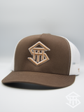 THS Brown / White Logo 2 Flatbill Snapback