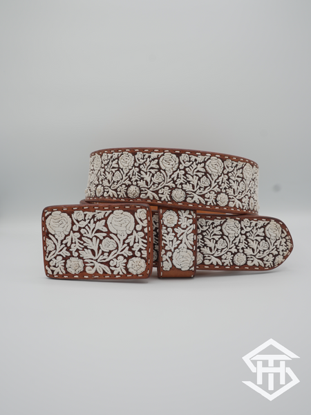 Cintó Piteado Flor 99 (Miel)  2in” Wide