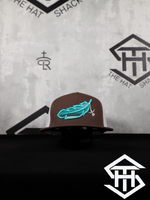 Ranchers Hat Co. Feathered Outlaw - Brown/Turquoise Feather