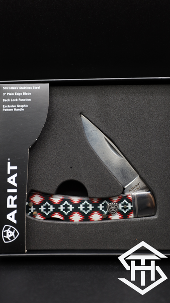 Ariat " Graphic " 3in. Stainless Steel Knife