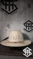 THS " Honey Hex " 6in. Crown / 4in. Brim Straw Hat