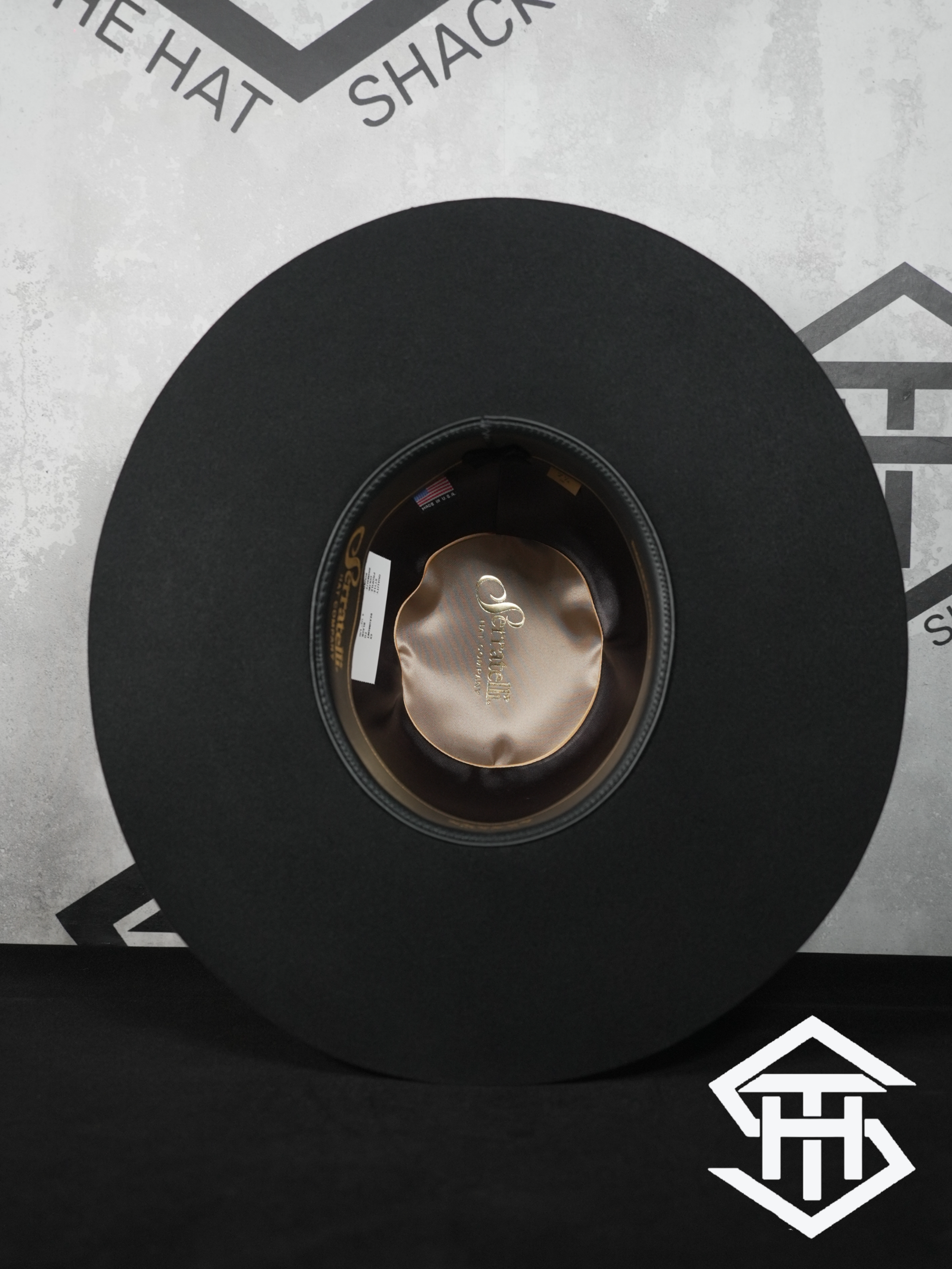 Serratelli 6x Black Regular Crown / 4.5in. Brim Felt Hat