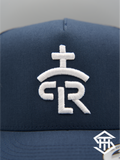 RLP Navy / White Logo Flatbill Snapback