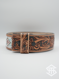Tooled Beaded Belt 04 2” Wide