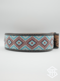 Tooled Beaded Belt 04 2” Wide