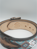 Tooled Beaded Belt 04 2” Wide