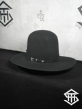 4x Stone Black 7in. Crown / 4in. Brim Wool Felt