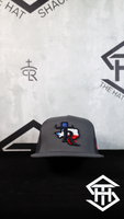 Texas Ranch " Grey Texas Flag " Grey / Black Snapback