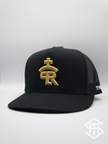 RLP Black / Gold Logo Flatbill Snapback