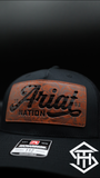 Ariat Leather Flag Patch Snapback