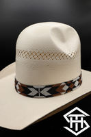 Elastic Beaded Hatband 004.  1 1/8” Wide