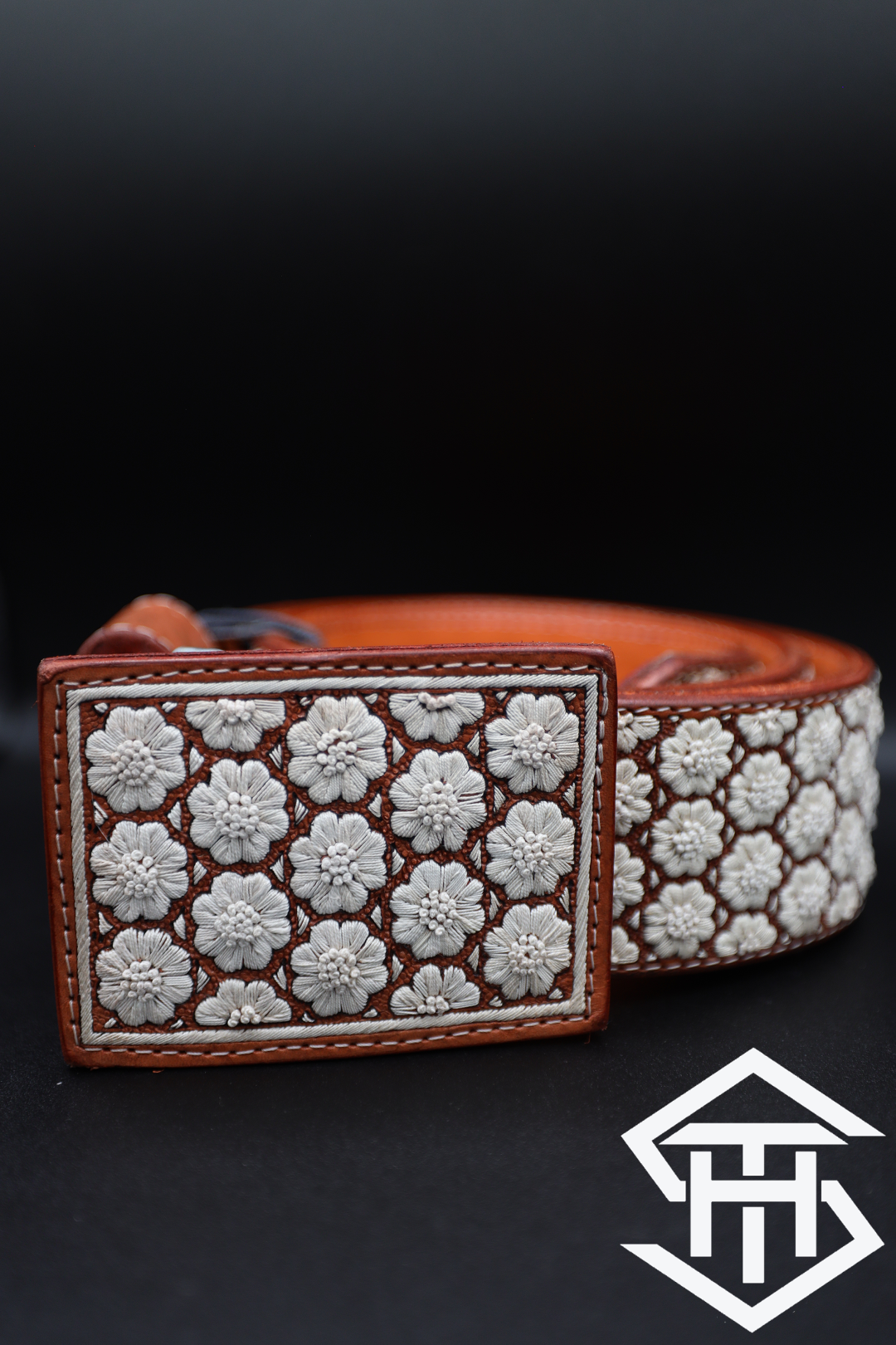 Cinto Piteado " Mil Flores " (Miel) 2.25in.