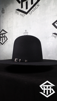 4x Stone Black 7in. Crown / 4in. Brim Wool Felt