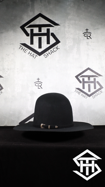 THS 4x " Black " 7in. Tall Crown / 4in. Brim Wool Felt