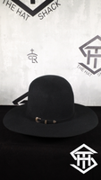 THS 4x " Black " 7in. Tall Crown / 4in. Brim Wool Felt