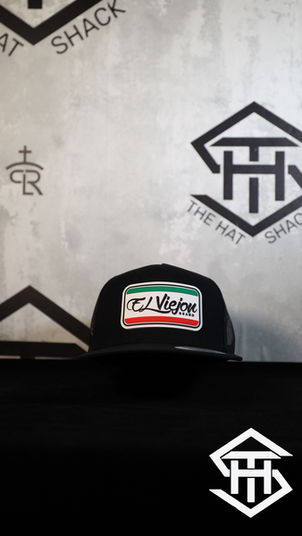 El Viejon " Tracks " Black Flat Visor Snapback