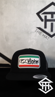 El Viejon " Tracks " Black Flat Visor Snapback