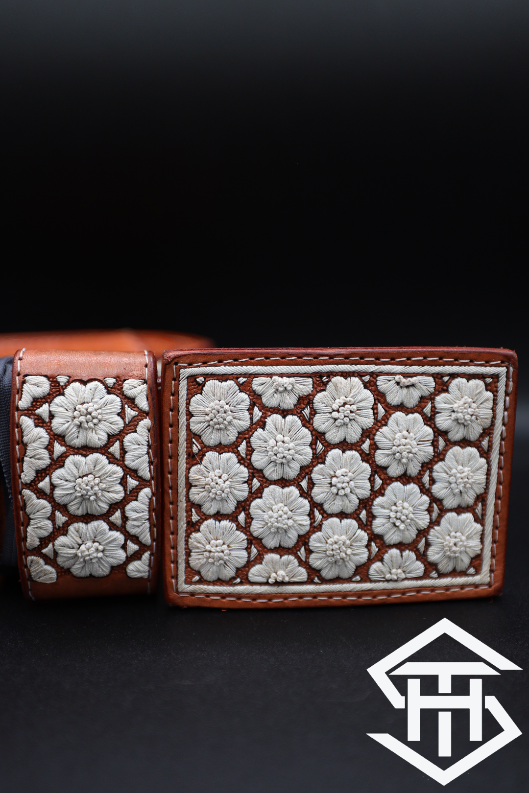 Cinto Piteado " Mil Flores " (Miel) 2.25in.