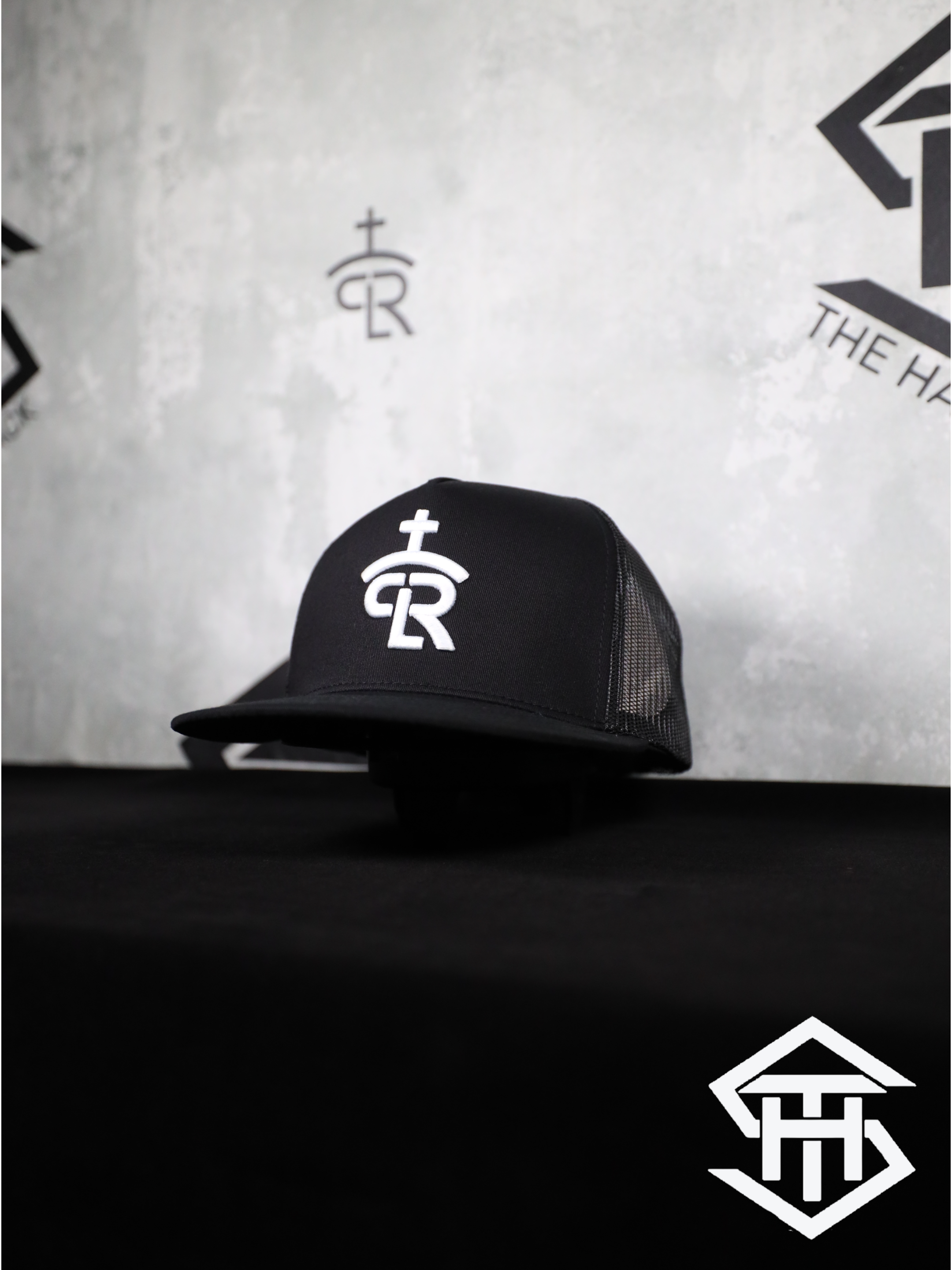 RLP Black/White Logo 2 Flatbill Snapback