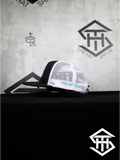 THS SnapBack 14 Black/White & Turquoise logo