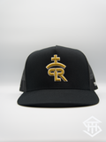 RLP Black / Gold Logo Flatbill Snapback