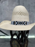 Elastic Beaded Hatband 015  1-1/8” Wide