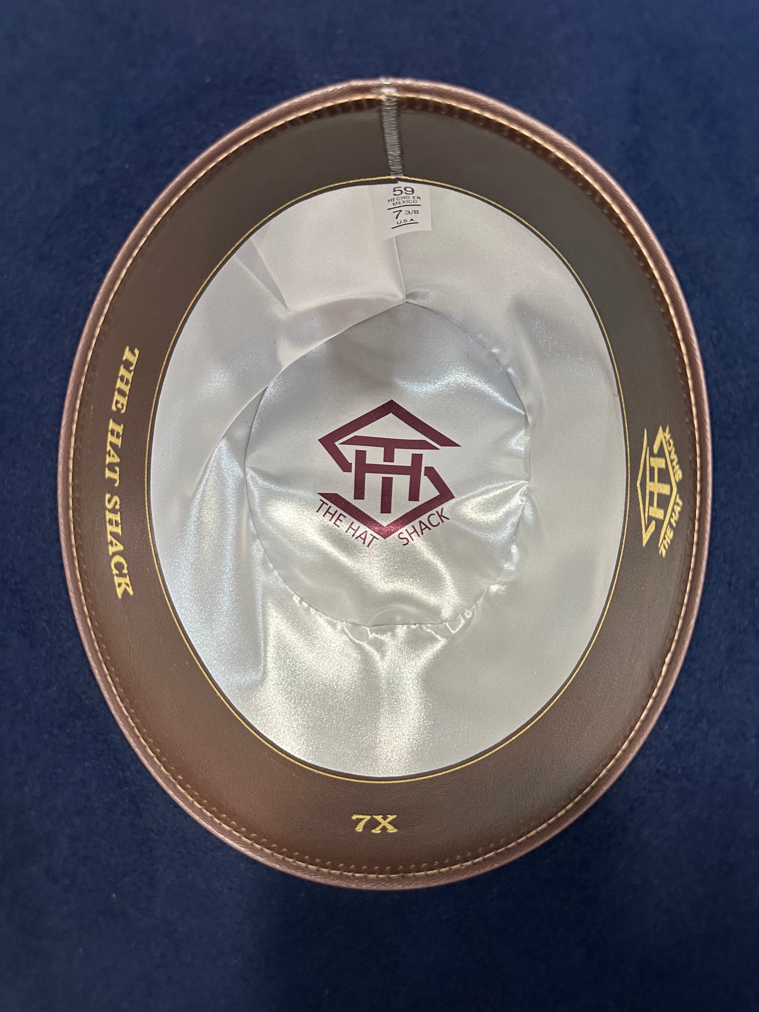 THS 7X Navy 7in Tall Crown/ 4im Brim Grey Bound Edge