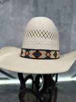 Elastic Beaded Hatband 018  1.25” Wide