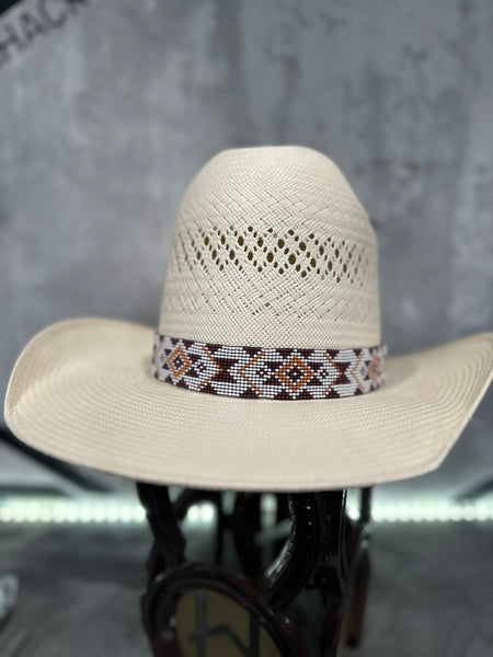 Elastic Beaded Hatband 030  1-1/8” Wide