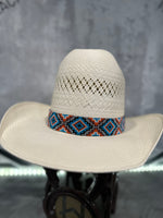 Elastic Beaded Hatband 029  1-1/8” Wide