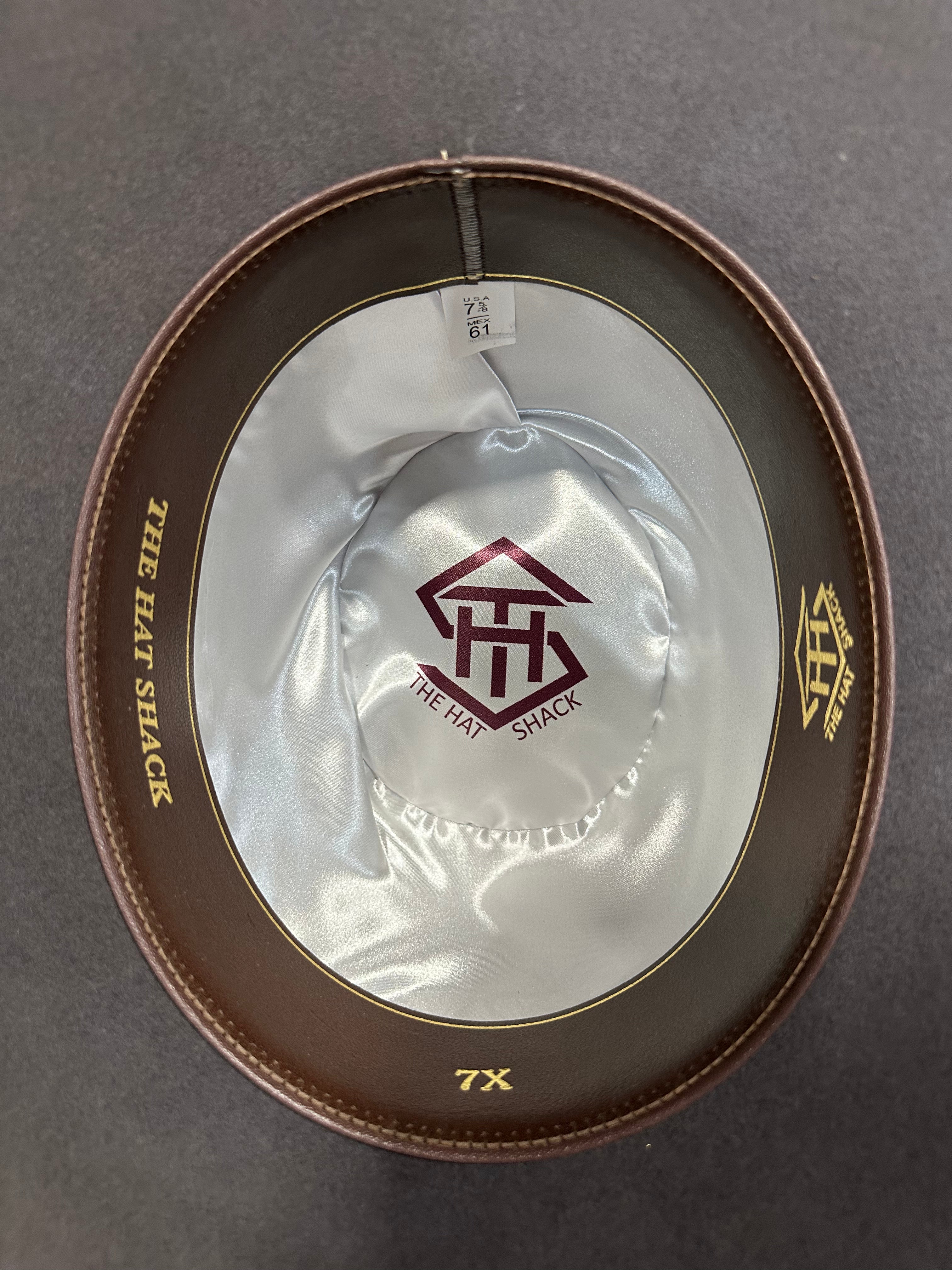 THS 7x Charcoal 7in Tall Crown/ 4.25in Brim black bound edge